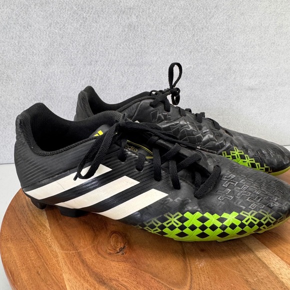 Adidas Adizero Soccer Cleats Neon Green Black Football Shoes Size 10‎ - Picture 1 of 10